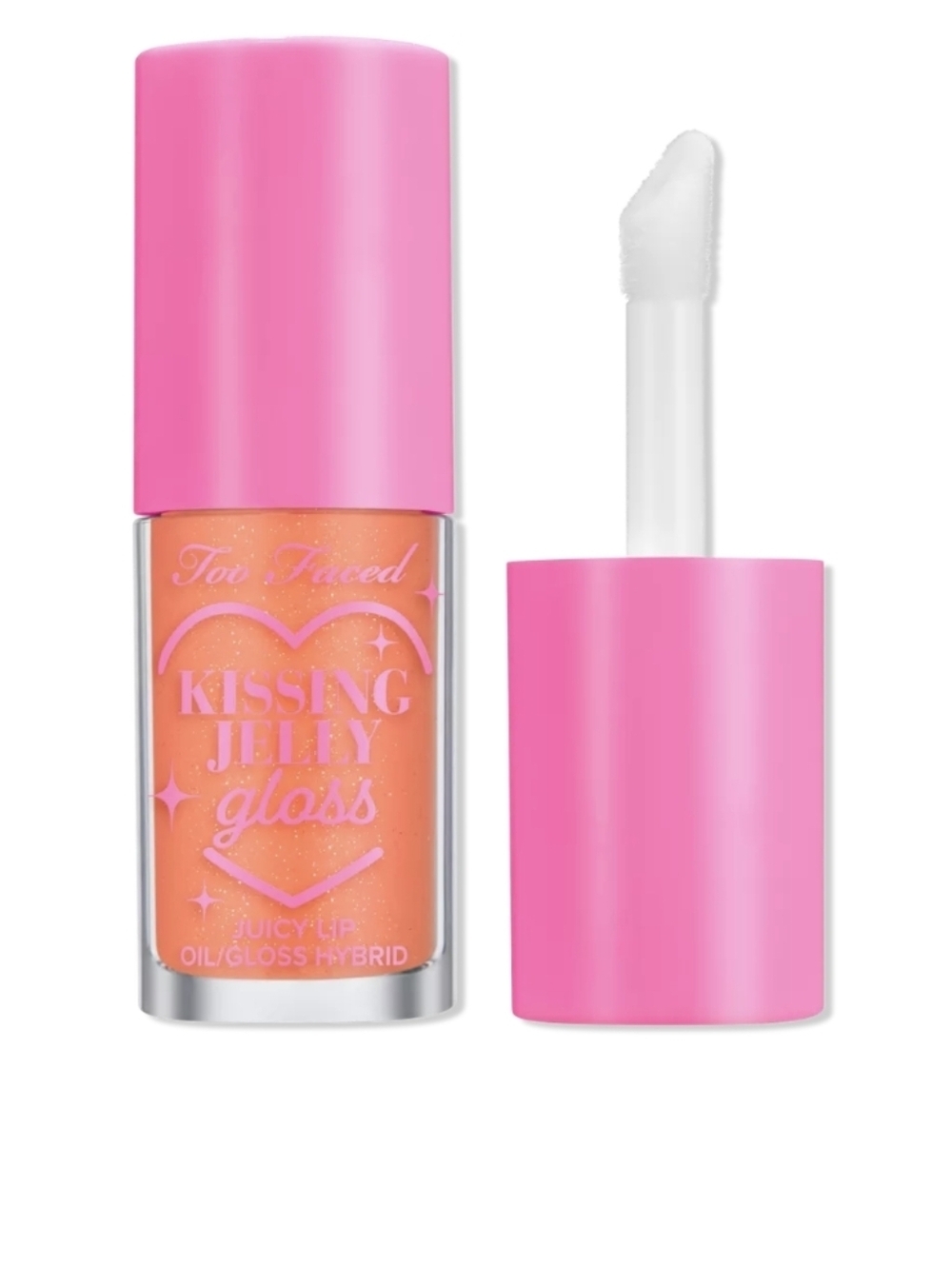 Too Faced Kissing Jelly Gloss: Peach Rings (Shimmering Peach-Orange), .15oz, NIB